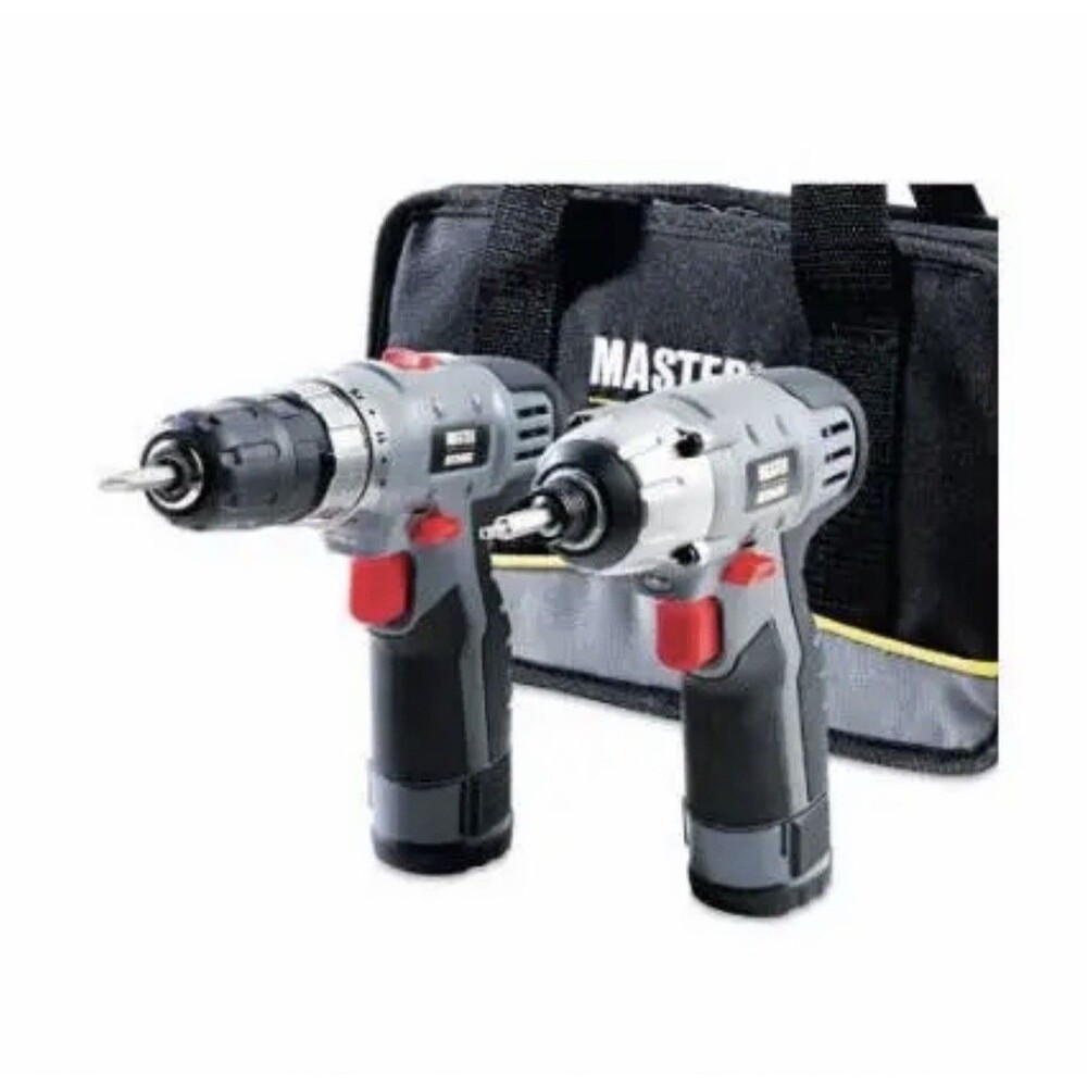 Master Mechanic - 151367 12V Litium Ion 3/8 VSR Drill and 1/4 Impact Driver Kit